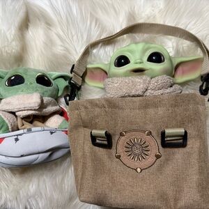 Tan Baby Yoda Plush with Bag